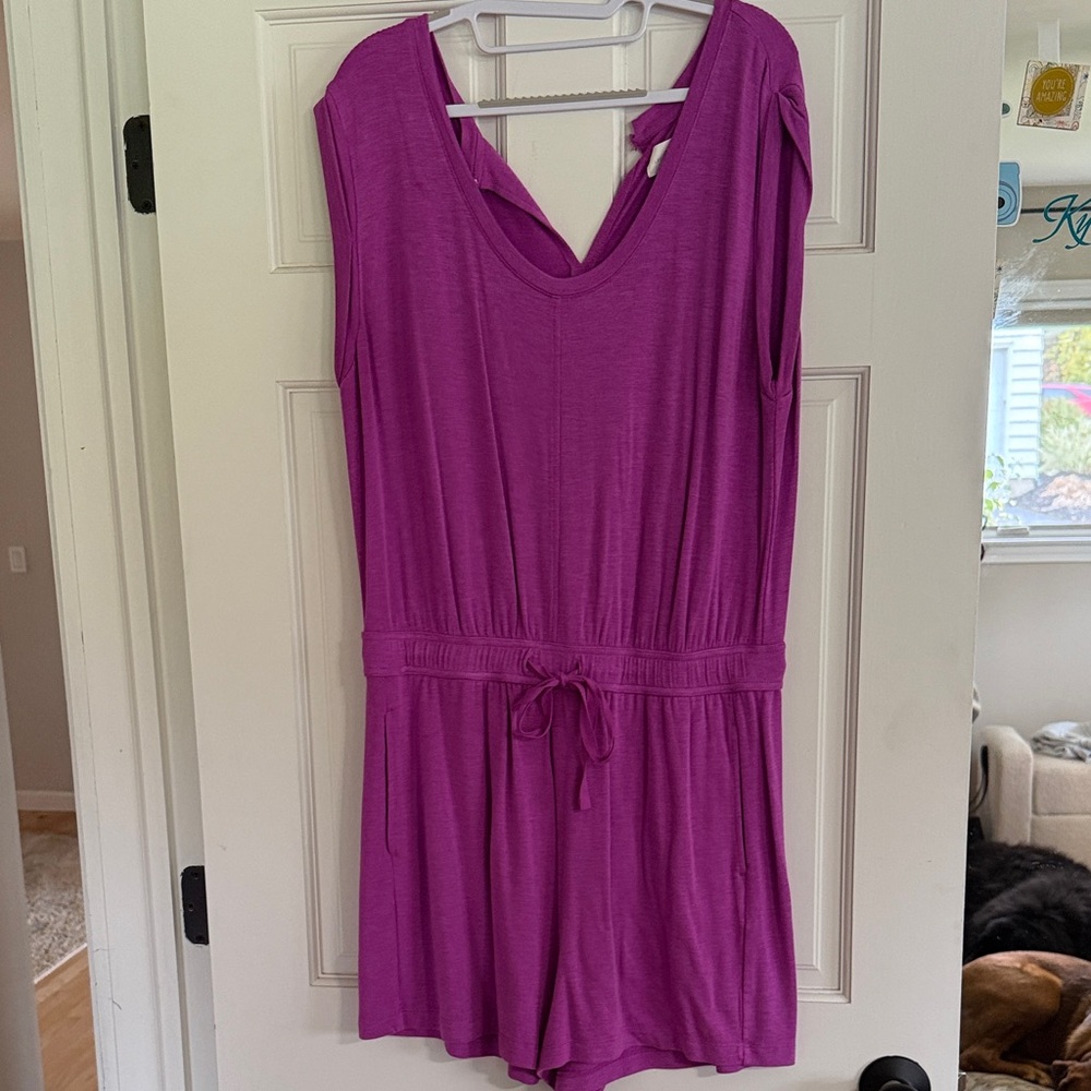 Lou & Grey Vibrant Magenta Romper